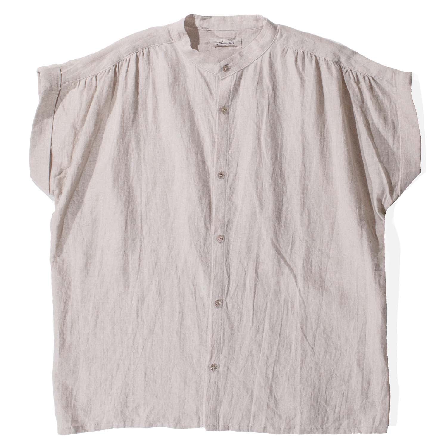 Ichi Antiquités Linen Natural Washer Shirt in Natural
