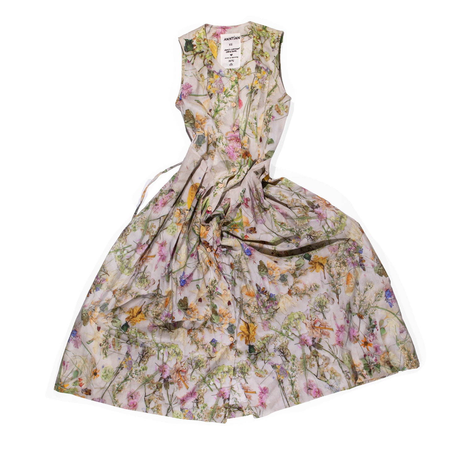 Anntian Dress in Print F – Pressed Flowers – JUDITH