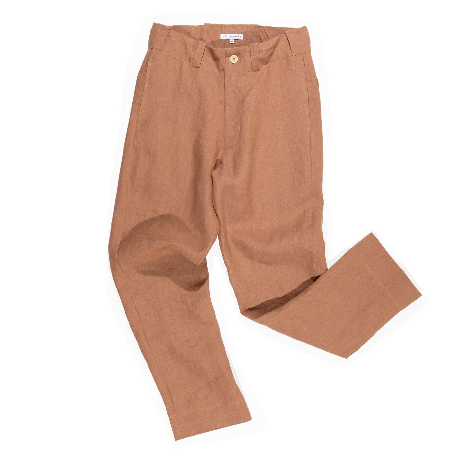 Blluemade Baseball Pant - Cognac Belgian Linen