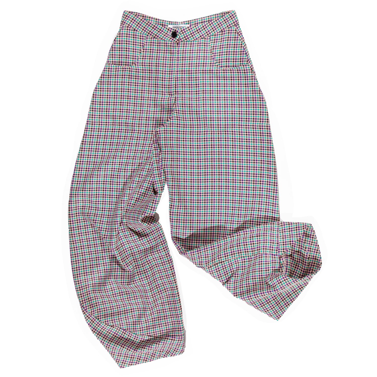 Henrik Vibskov Amaretti Pants in Pink Houndstooth