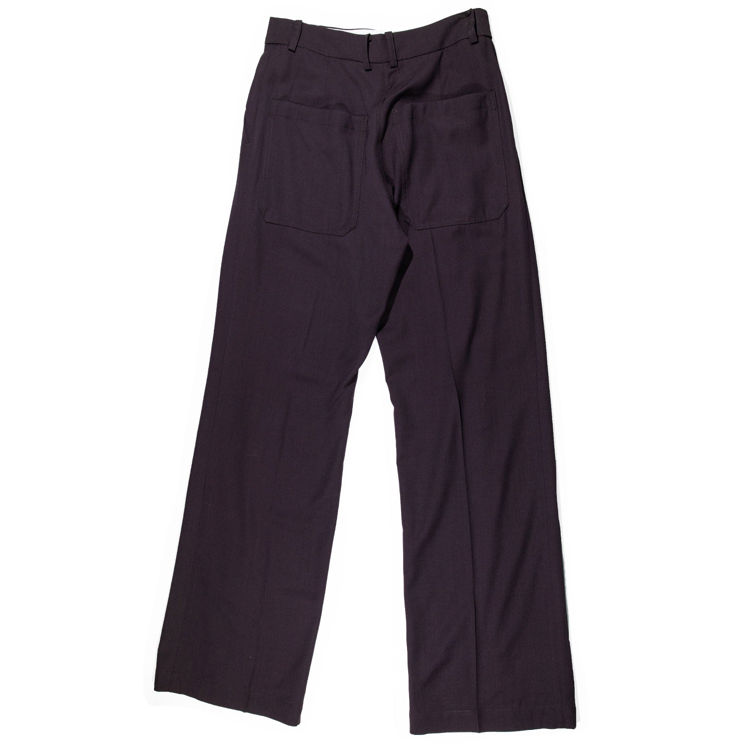 Studio Nicholson Corbu Slim Straight Pant in Black Grape