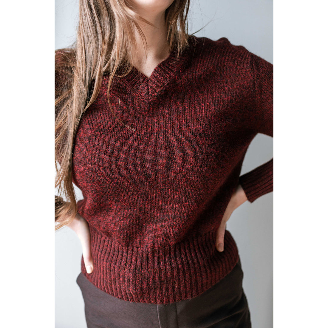 Maryam Nassir Zadeh Annora Sweater in Merlot