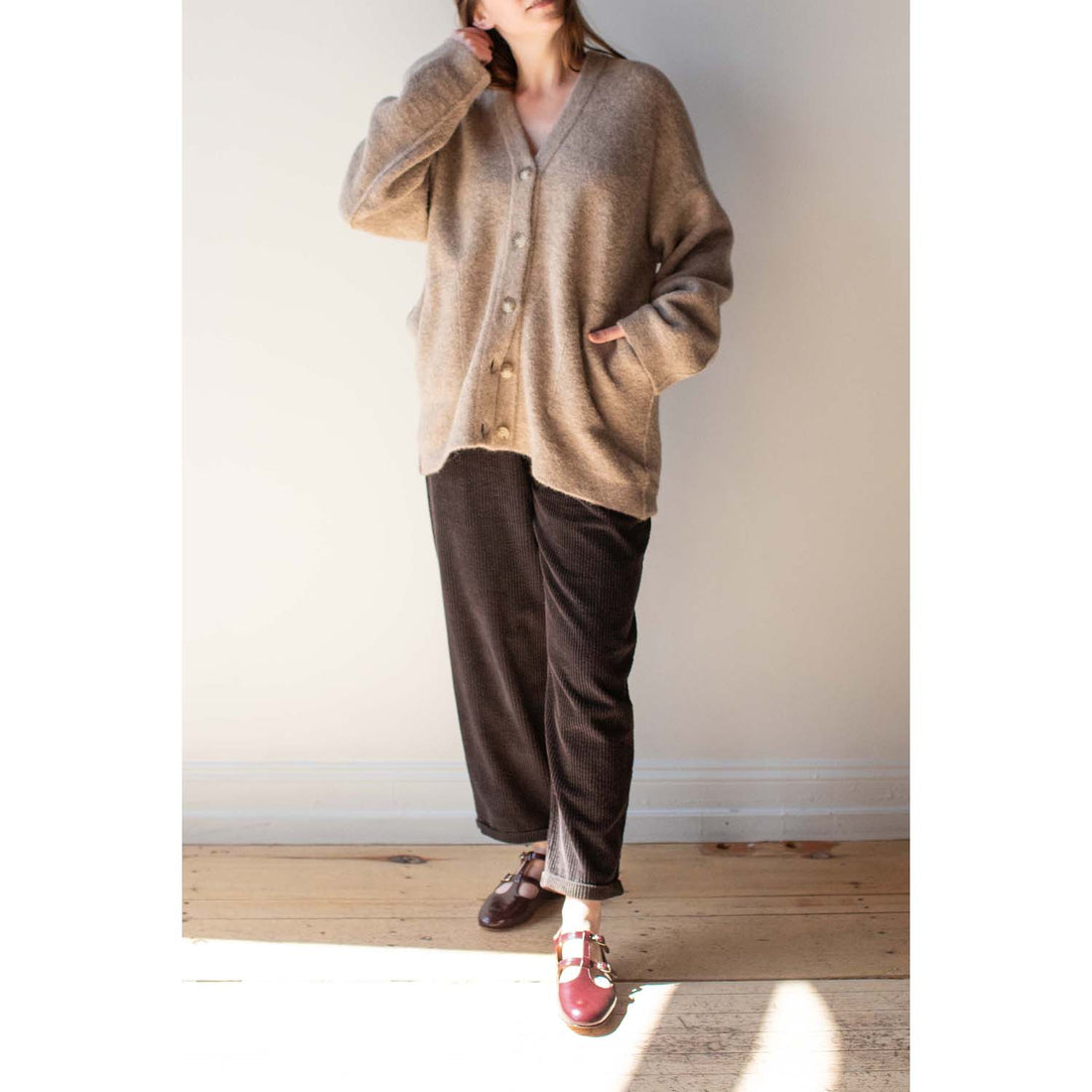 Lauren Manoogian Fleece Cardigan in Moth