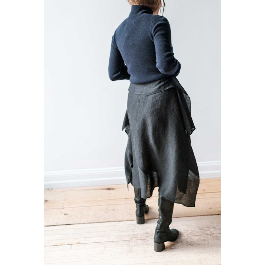 Henrik Vibskov Uncut Silk Skirt in Black