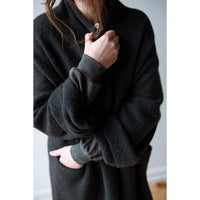 Ichi Antiquités Yak 2Way Cardigan in Charcoal