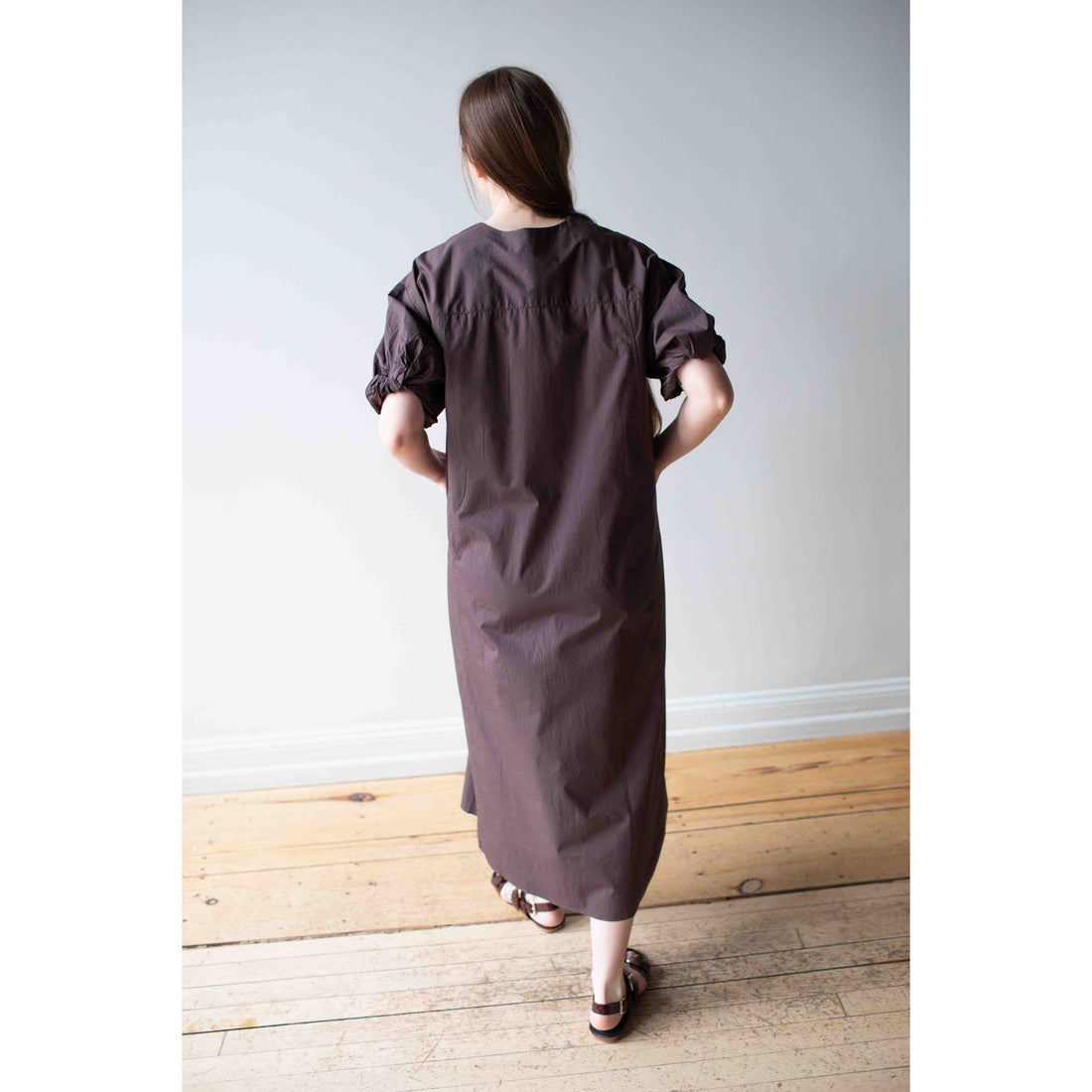 Sayaka Davis U-Neck Dress in Chocolate
