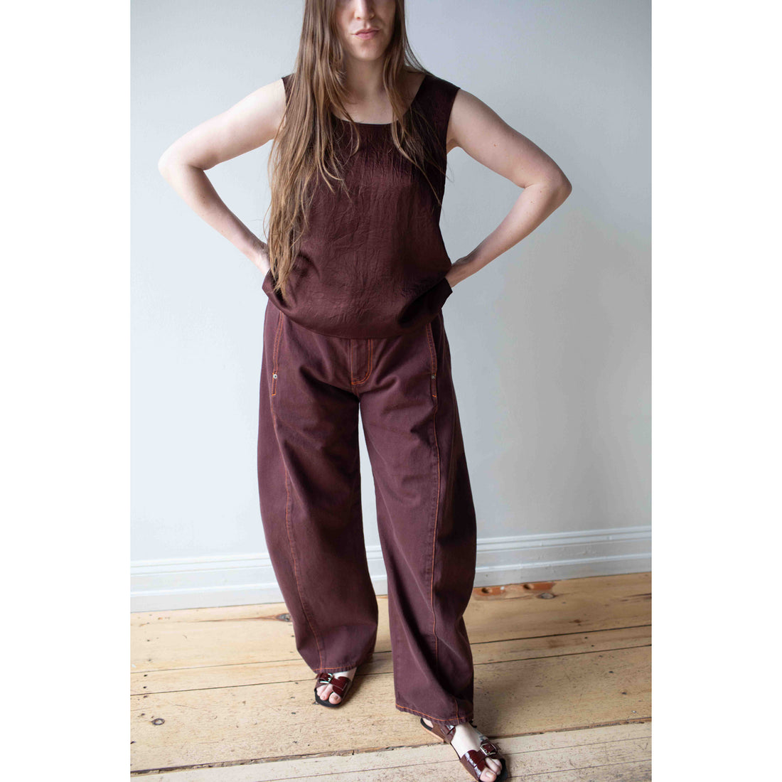 Sayaka Davis U-Neck Tank in Sangria