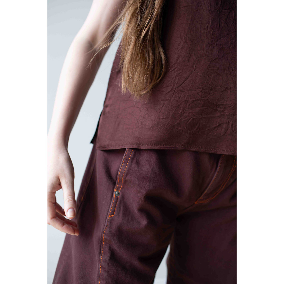 Sayaka Davis U-Neck Tank in Sangria