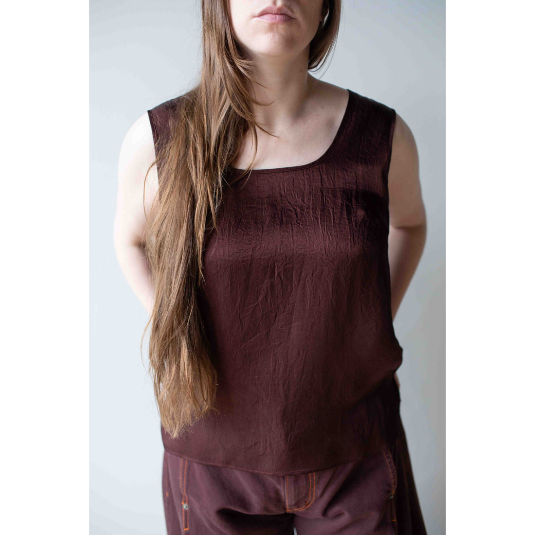 Sayaka Davis U-Neck Tank in Sangria