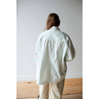 Apiece Apart Aldea Oversized Button Down in Aqua Glass