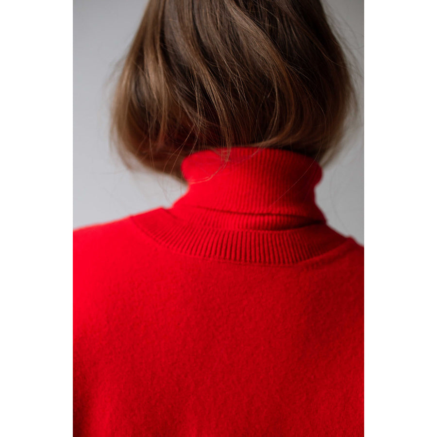 Nicholson & Nicholson Polly Knit Turtleneck in Red