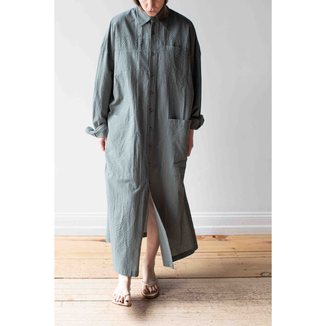 Grei Relaxed Kaftan Shirt in Sage Green