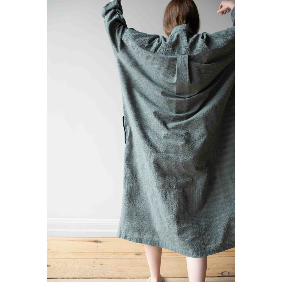 Grei Relaxed Kaftan Shirt in Sage Green
