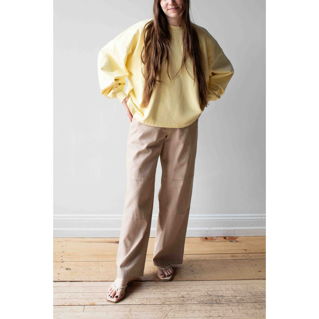 Raquel Allegra Arden Trousers in Wheat