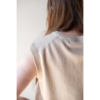 Extreme Cashmere Spencer Vest in Eggshell