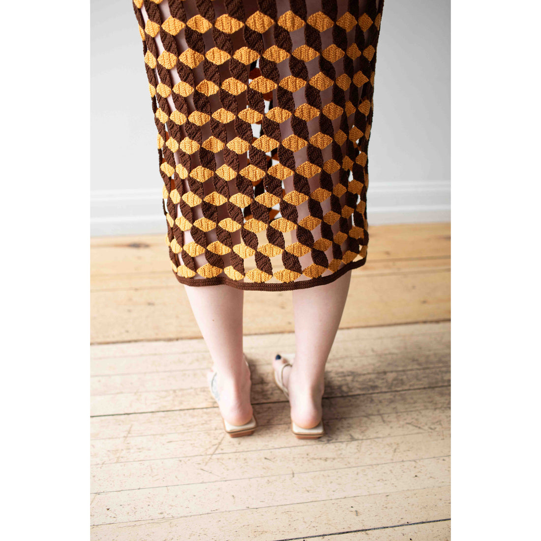 Sayaka Davis Crochet Skirt in Sun x Wood