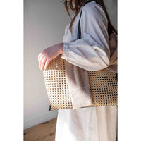 Bembien Margot Plage Tote in Black Rattan