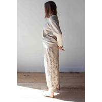 Black Crane Crinkled Summer Knit Skirt in Platinum