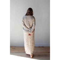 Black Crane Crinkled Summer Knit Skirt in Platinum