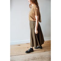 Kallmeyer Dakota Pleated Skirt in Dark Olive