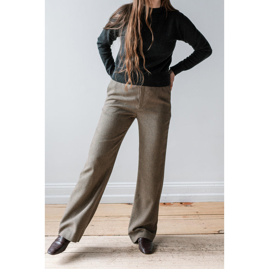 Rodebjer Aniara Hounds Pants in Brown and Beige