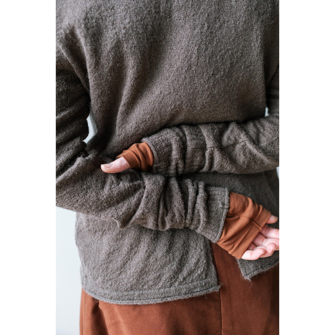 Ichi Antiquités Wholegarment Cardigan in Mocha