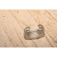 Ursa Major Wide Netted Cuff in Sterling Silver