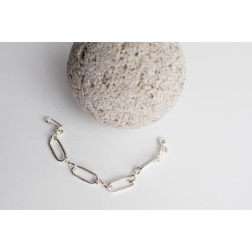 Sapir Bachar Oblong Bracelet in Silver
