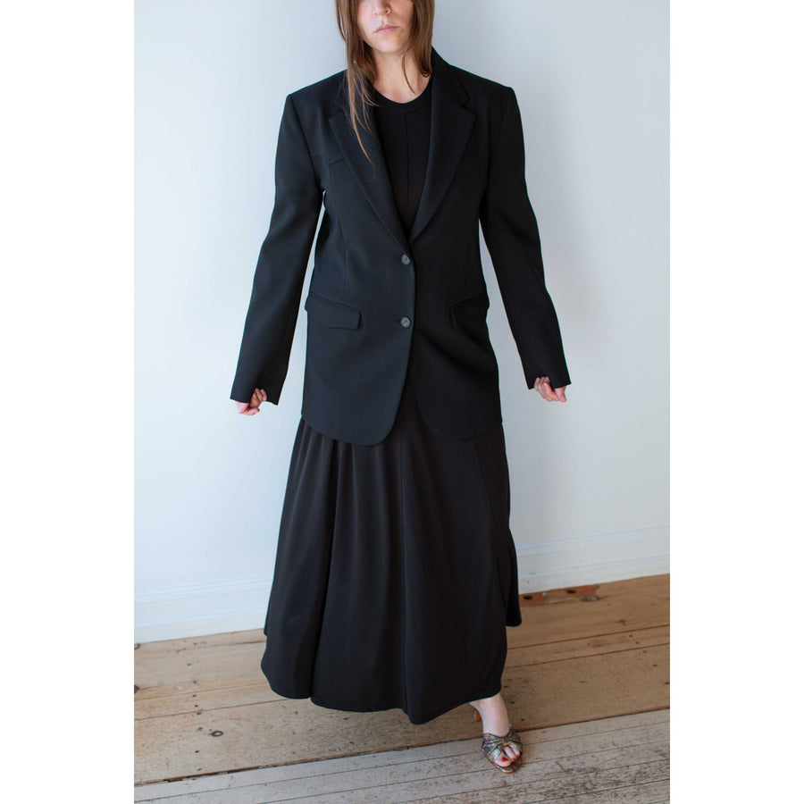 Nomia Oversized Yolk Blazer in Black