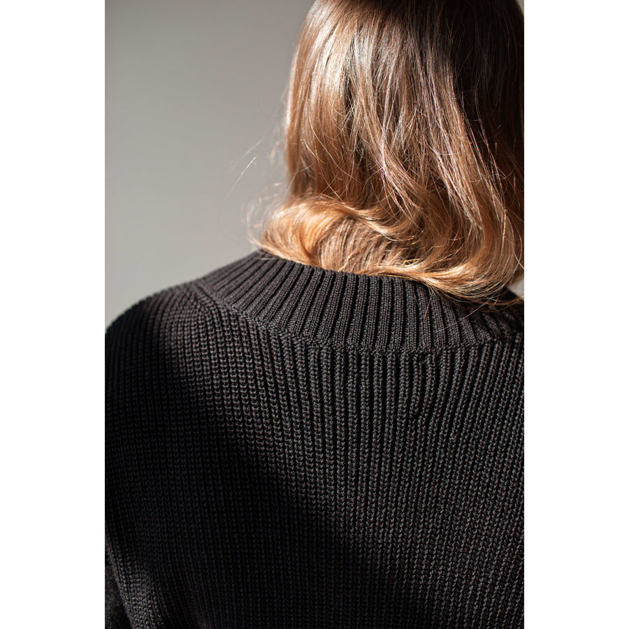 Evam Eva Cotton Turtleneck in Sumi