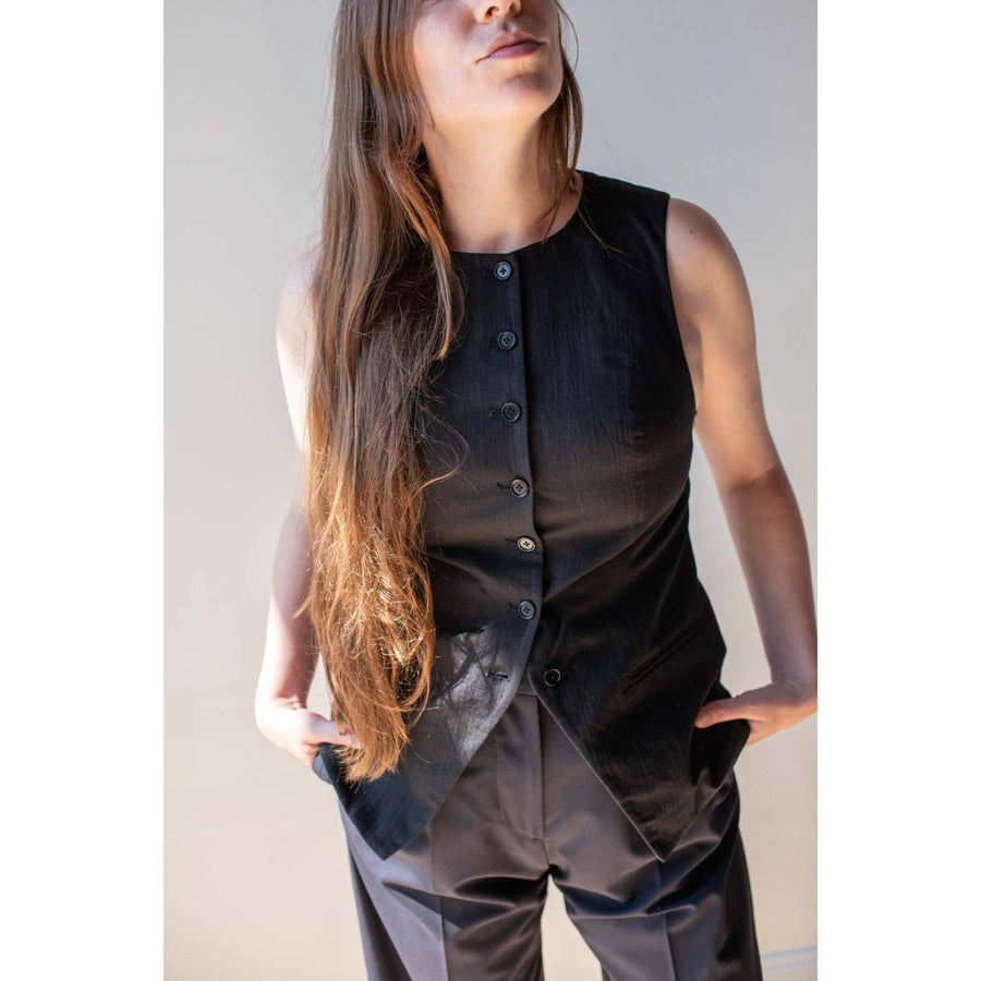 Apiece Apart Marca Tunic Vest in Black