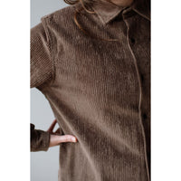 Blluemade Oversized Shirt in Smoke Corduroy