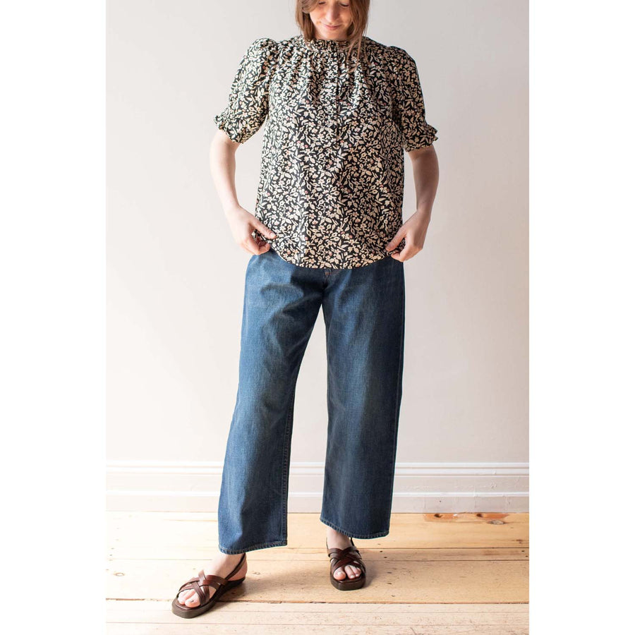 Chimala Selvedge Denim Ranch Pants in Dark Wash