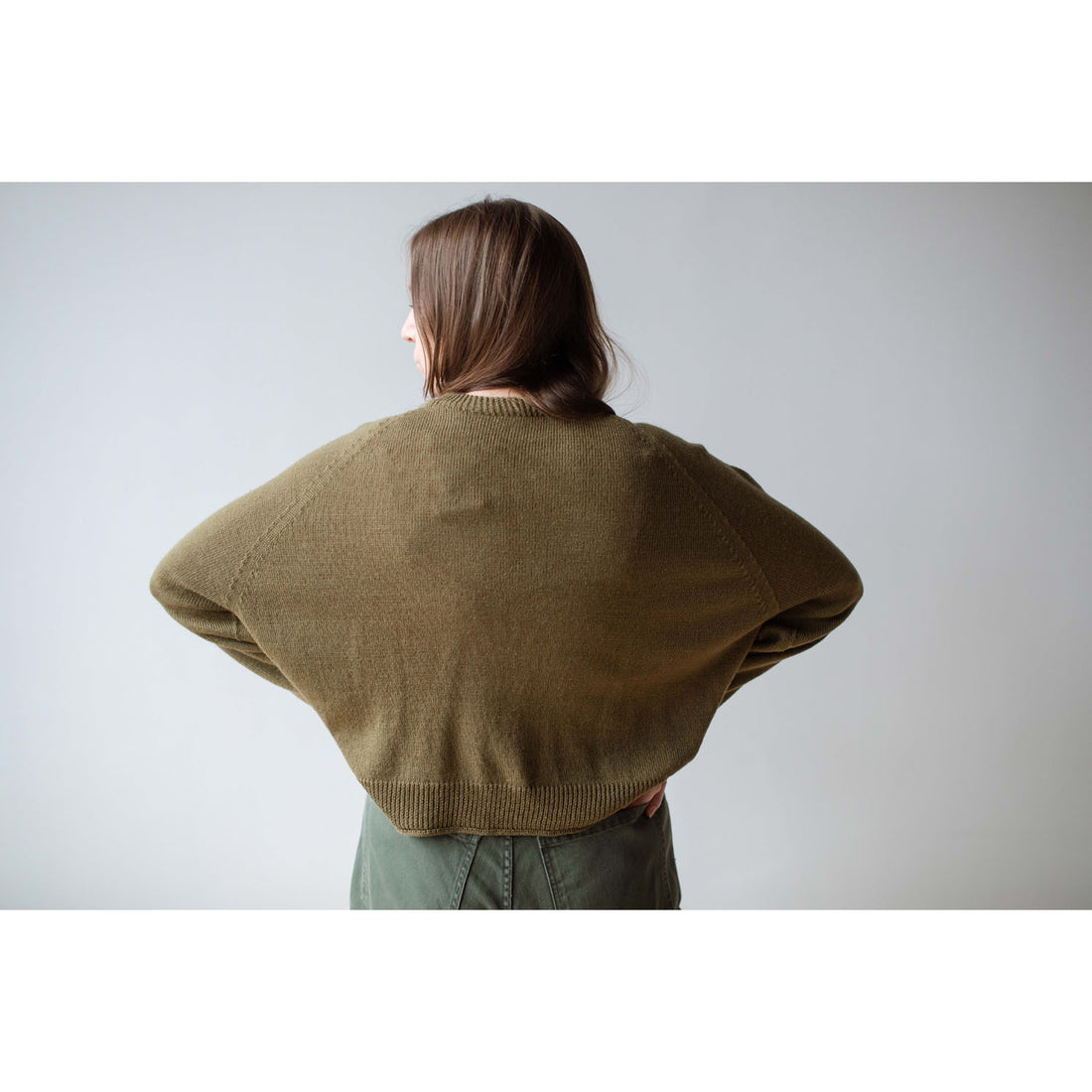 Ichi Antiquités Whole Garment 2Way Cardigan in Khaki