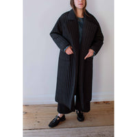 Nomia Quilted Overcoat in Black