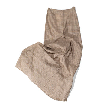 Hope Read Skirt in Beige Check Voile