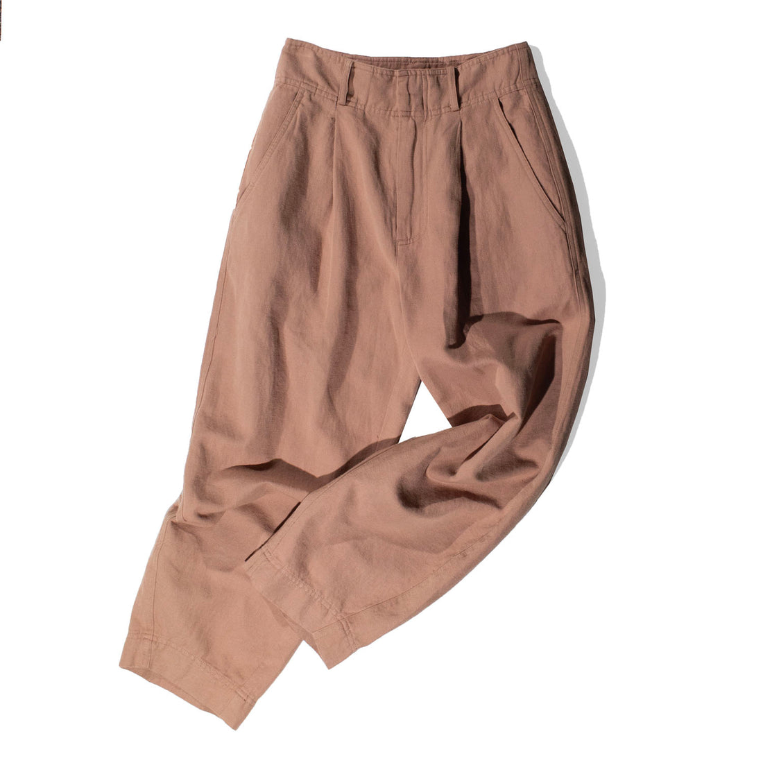 Apiece Apart Petite Bari Crop Trouser in Deep Khaki