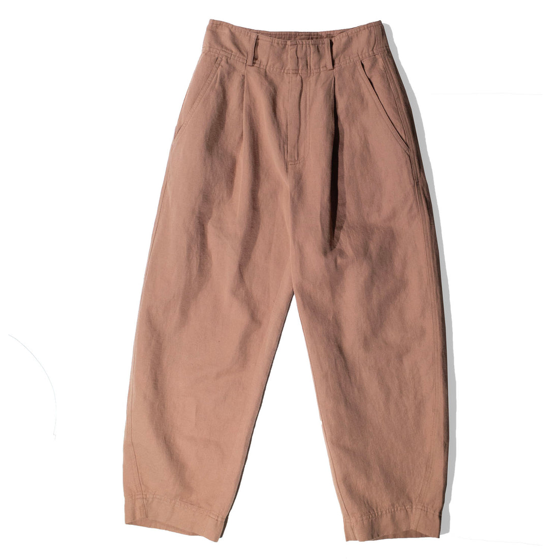 Apiece Apart Petite Bari Crop Trouser in Deep Khaki