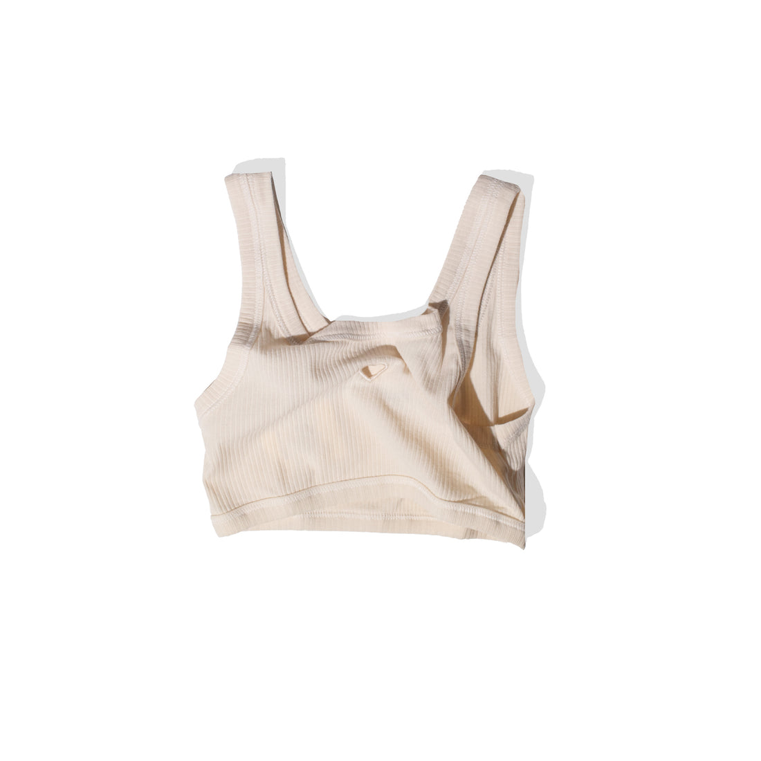 Baserange Heart Bra in Undyed Cotton Rib