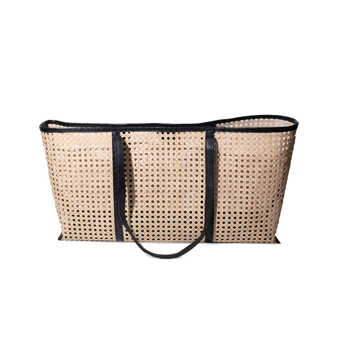 Bembien Margot Plage Tote in Black Rattan