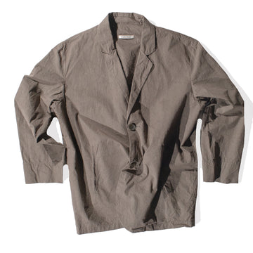 Black Crane Crinkled Blazer in Mud