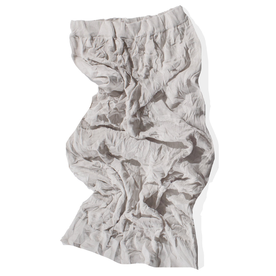 Black Crane Crinkled Summer Knit Skirt in Platinum