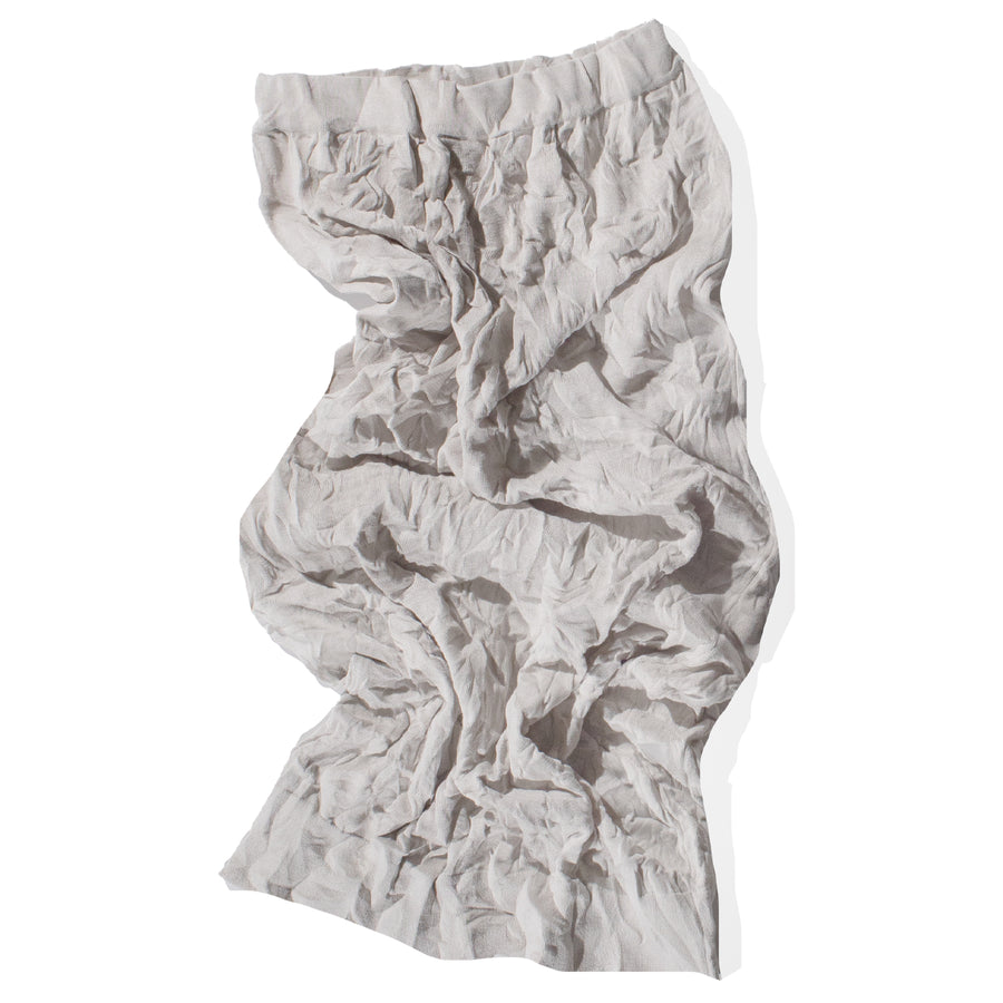 Black Crane Crinkled Summer Knit Skirt in Platinum