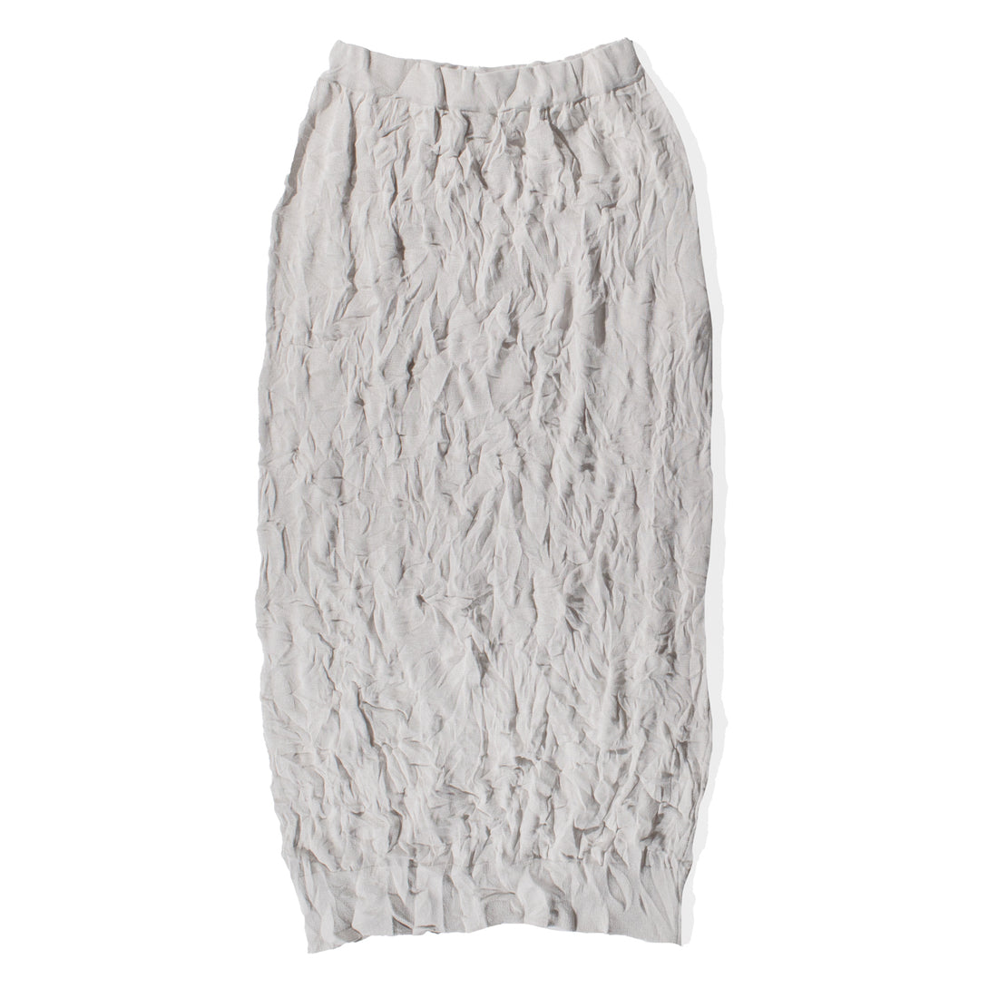 Black Crane Crinkled Summer Knit Skirt in Platinum