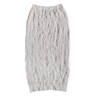 Black Crane Crinkled Summer Knit Skirt in Platinum