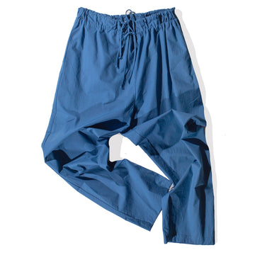 Black Crane Double String Pants in Blue