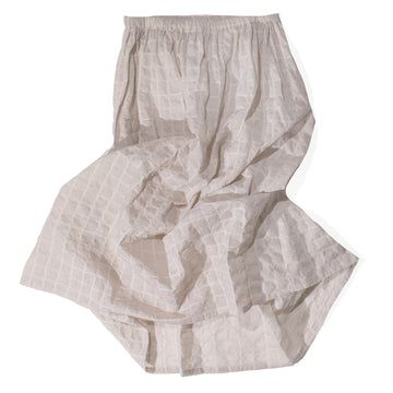Black Crane Ripple Finish Skirt in Beige