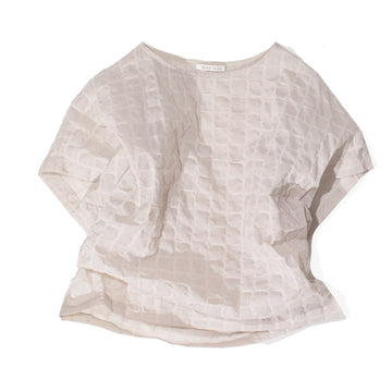 Black Crane Ripple Finish Top in Beige