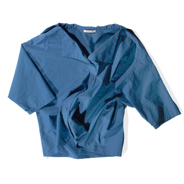 Black Crane Sailor Collar Top in Blue