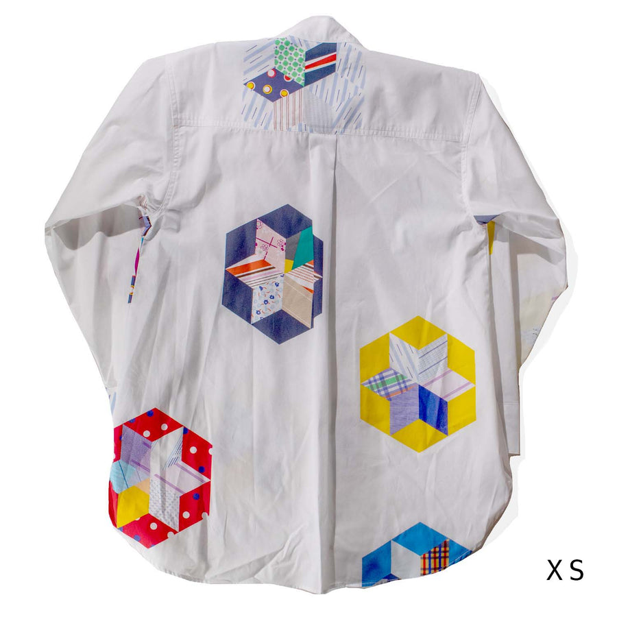 Carleen Emma Bow Shirt in Beach Ball Poplin